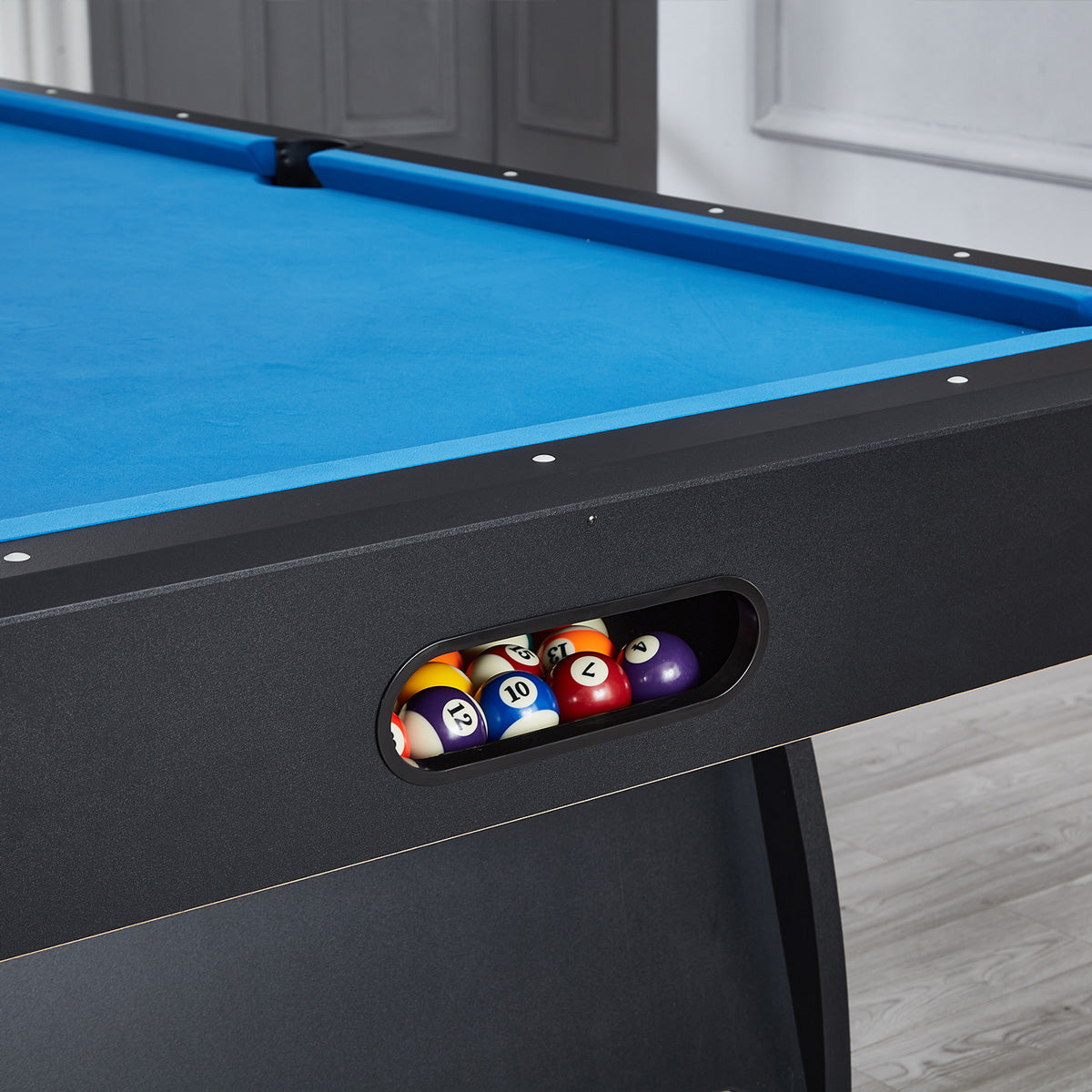 ActiveGo BreakShot 7ft High Speed Velvet Cloth Pool and Billiards Table with Ball Return, Solid Legs, 3-IN-1 Top for Table Tennis, full table Table Tennis and Pool Pool Cues, Balls and Accessories Included