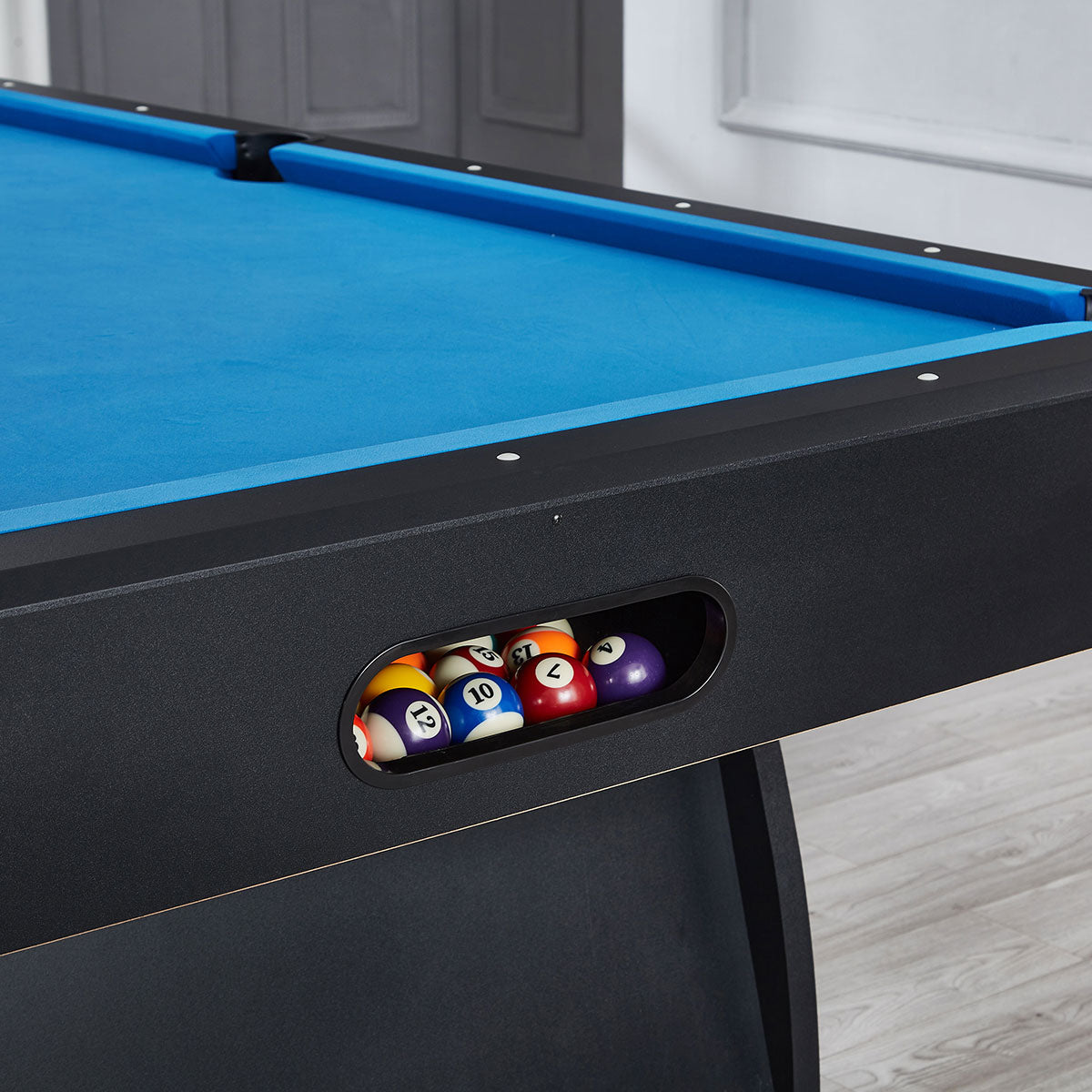 ActiveGo BreakShot 7ft High Speed Velvet Cloth Pool and Billiards Table with Ball Return, Solid Legs, and Pool Cues, Balls and Accessories Included