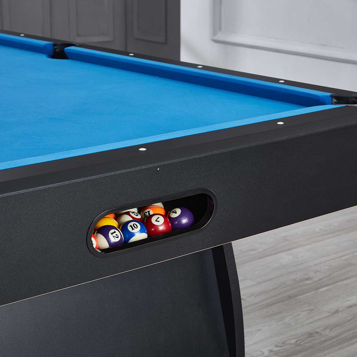 ActiveGo BreakShot 8ft High Speed Velvet Cloth Pool and Billiards Table with Ball Return, Solid Legs, 3-IN-1 Top for Table Tennis, full table Table Tennis and Pool Pool Cues, Balls and Accessories Included