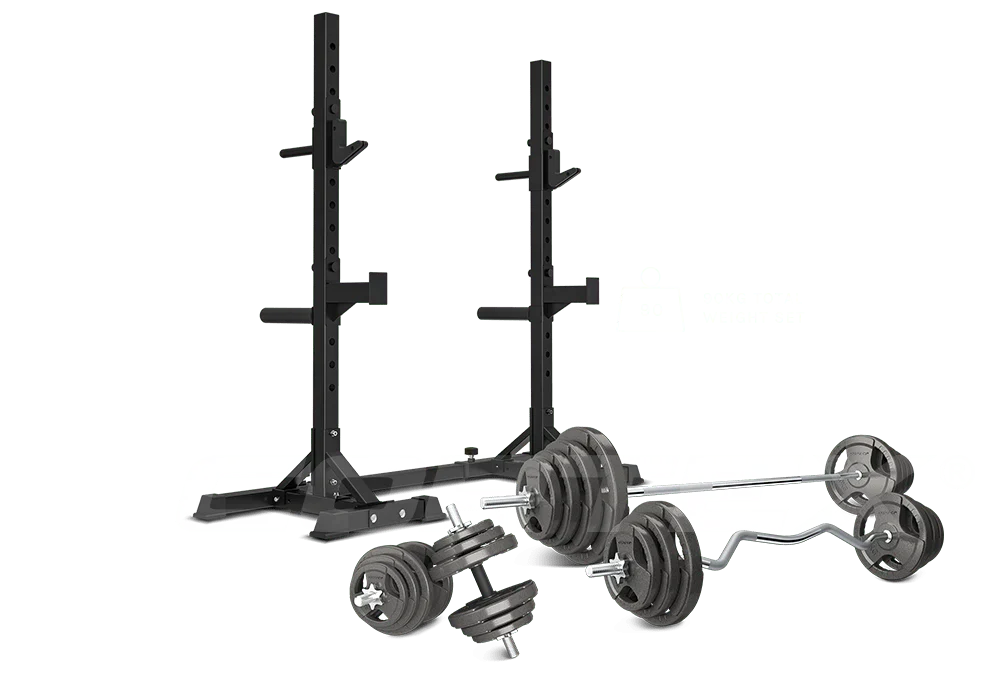 90kg Standard Tri-Grip Weight and Bar Set