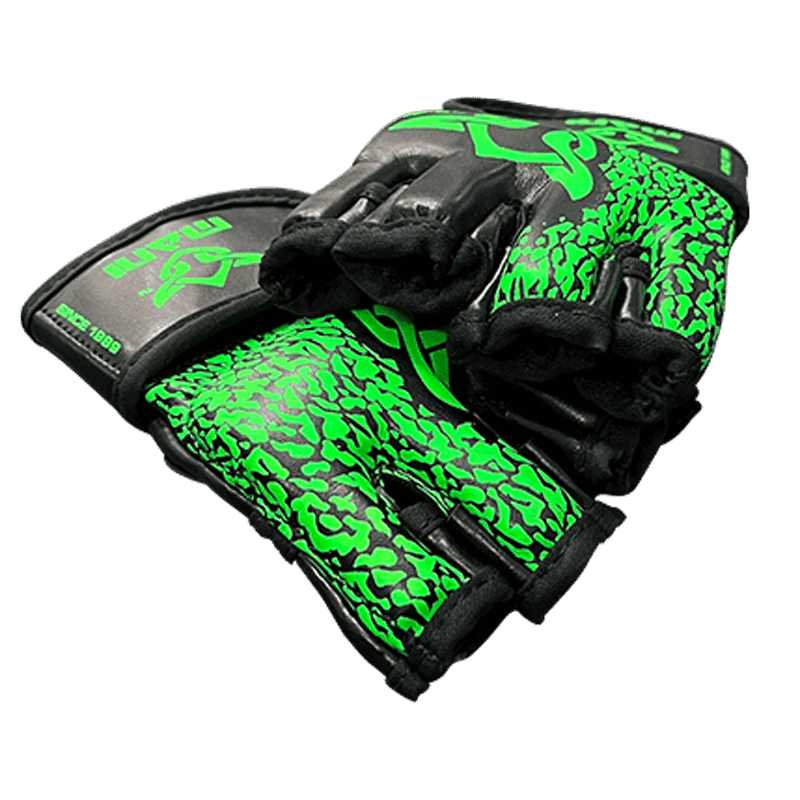 FULLY PADDED KIDS MMA GLOVES - GREEN