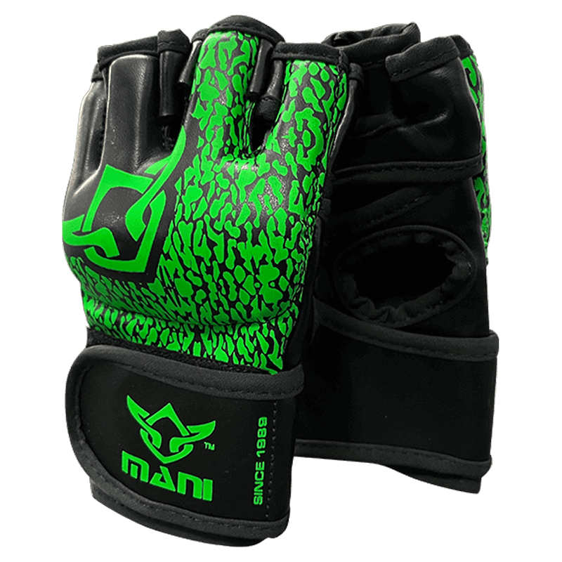 FULLY PADDED KIDS MMA GLOVES - GREEN
