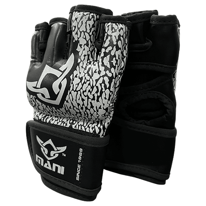 BLACK & WHITE KIDS MMA BOXING BAG GLOVES