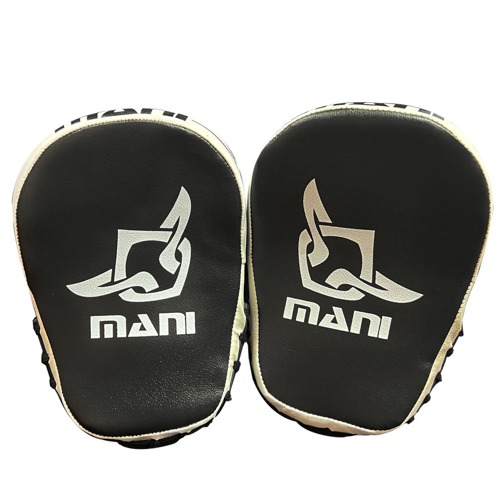 WHITE & BLACK LEATHERETTE KIDS BOXING FOCUS PADS