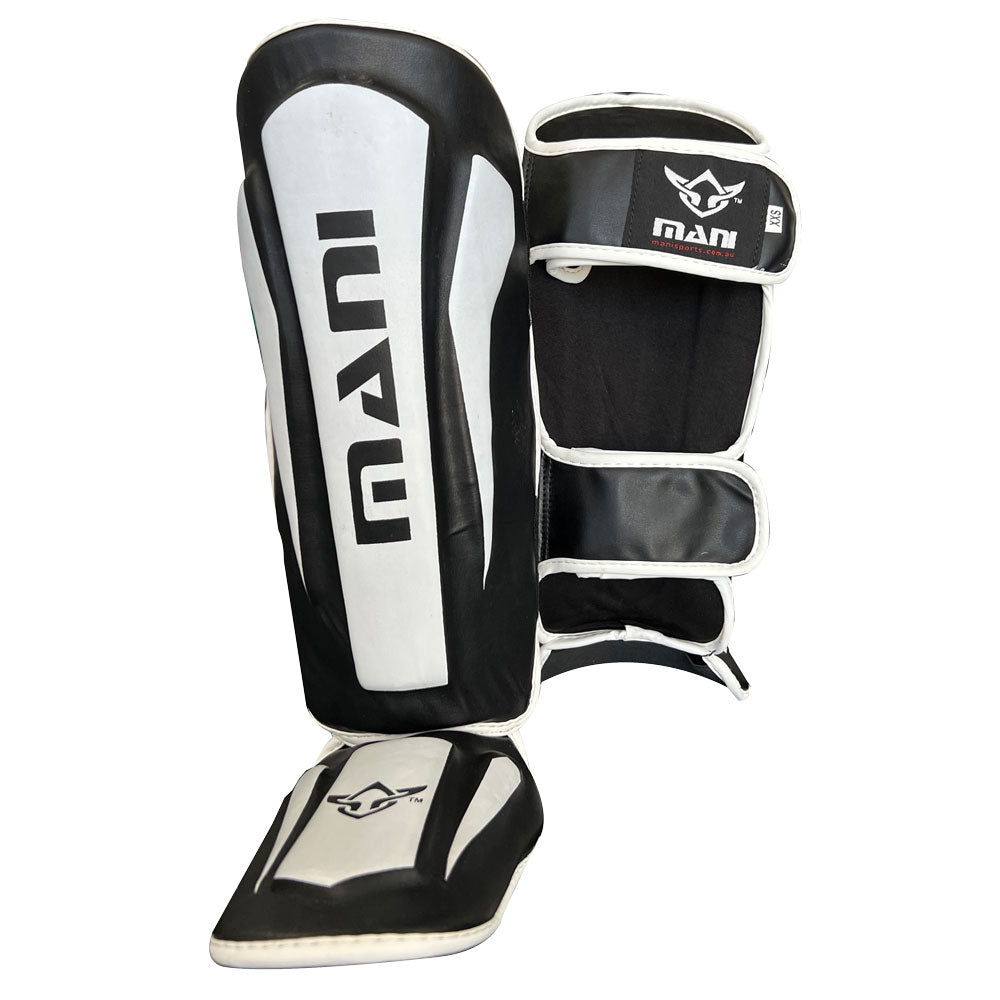 Kids Shin and Step Protectors Black/White