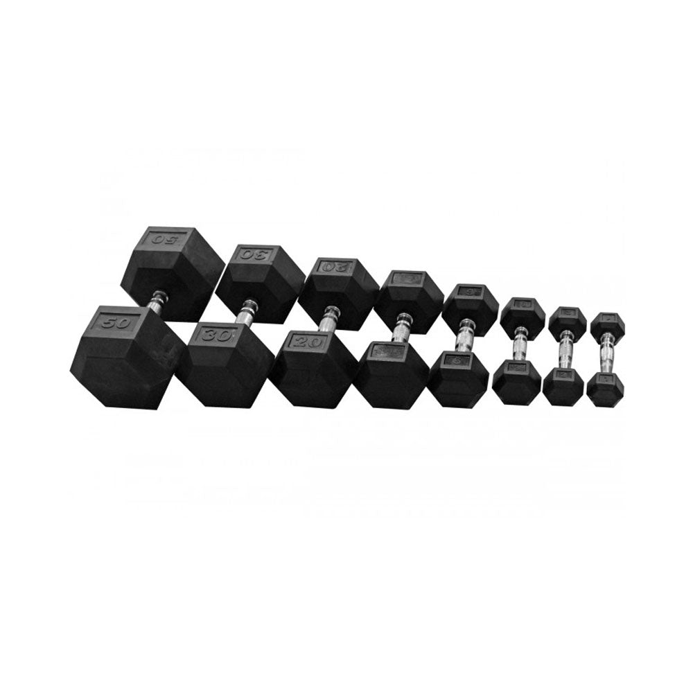 Rubber Hex Dumbbells (Sold as Pairs)