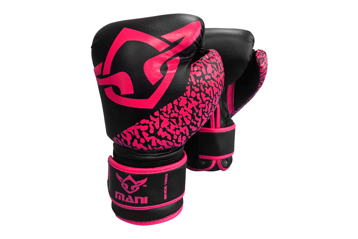 KIDS BOXING GEAR/GLOVES - Pink & Black