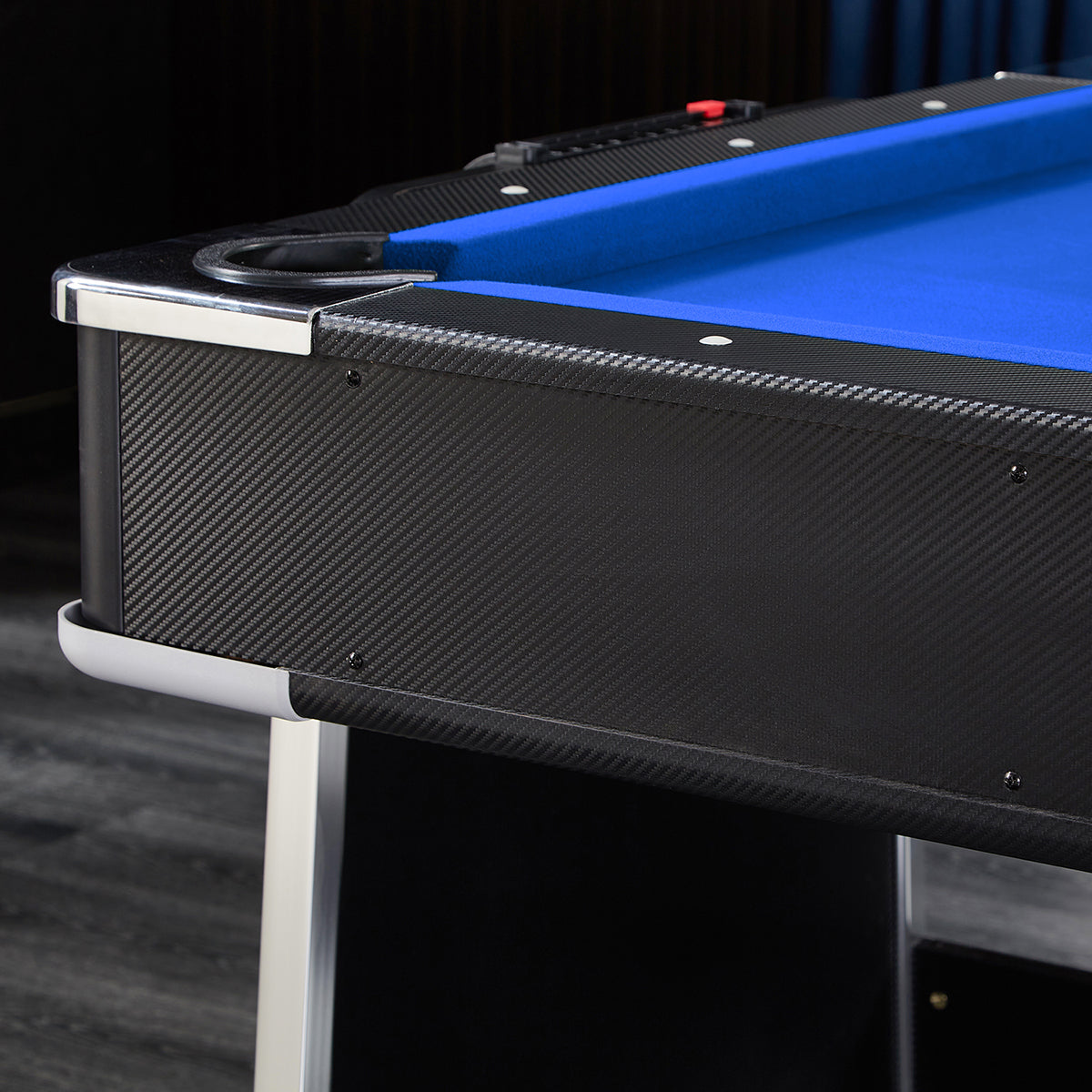 ActiveGo AirShot 4-IN-1 Velvet Cloth Pool Table and Air Hockey Table with Table Tennis and Desktop, Ball and Air Puck Return System and Easy-Flip Design, Full Air Hockey, Billiards Balls and Cues and Table Tennis Bats and Balls Included