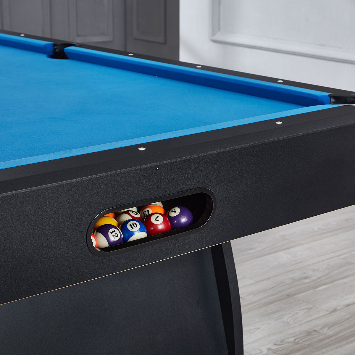 ActiveGo BreakShot 8ft High Speed Velvet Cloth Pool and Billiards Table with Ball Return, Solid Legs, and Pool Cues, Balls and Accessories Included