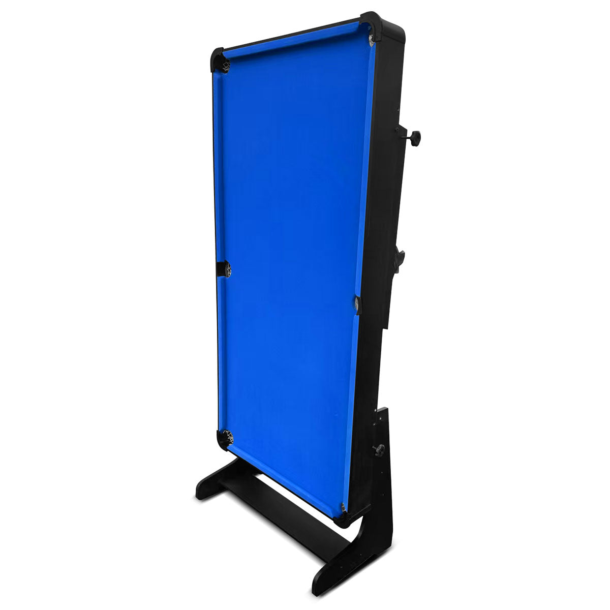 ActiveGo BreakShot Fold Up High-speed blue velvet cloth Pool and Billiards Table, Comes with 8/9 Ball Set, Triangle, 2 Wooden Pool Cues, Surface Brush and 2 Tip Chalks