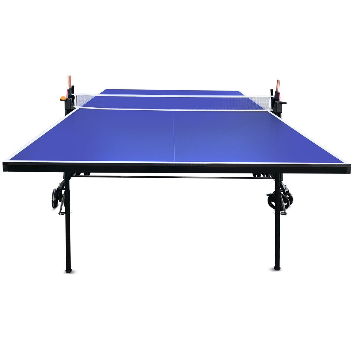 ActiveGo Loop Foldable Table Tennis Ping Pong Table with Quick Action Fold Away,  Roll Away, Compact Design, Bats, Net and Ball Included