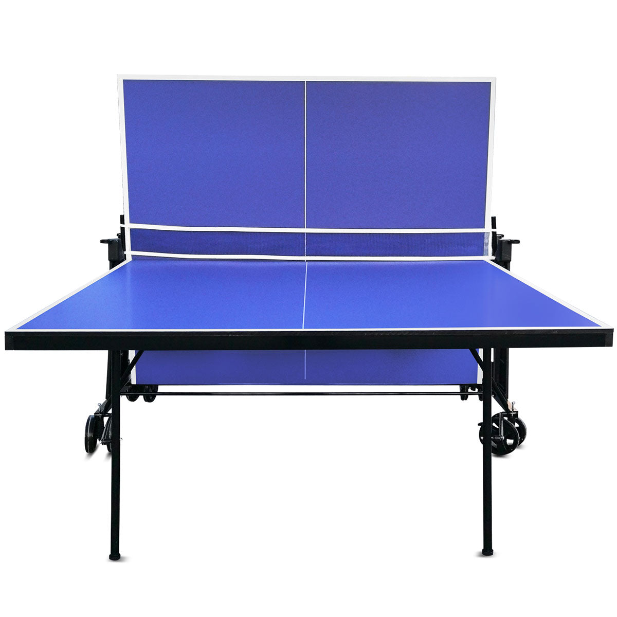ActiveGo Loop Foldable Table Tennis Ping Pong Table with Quick Action Fold Away,  Roll Away, Compact Design, Bats, Net and Ball Included