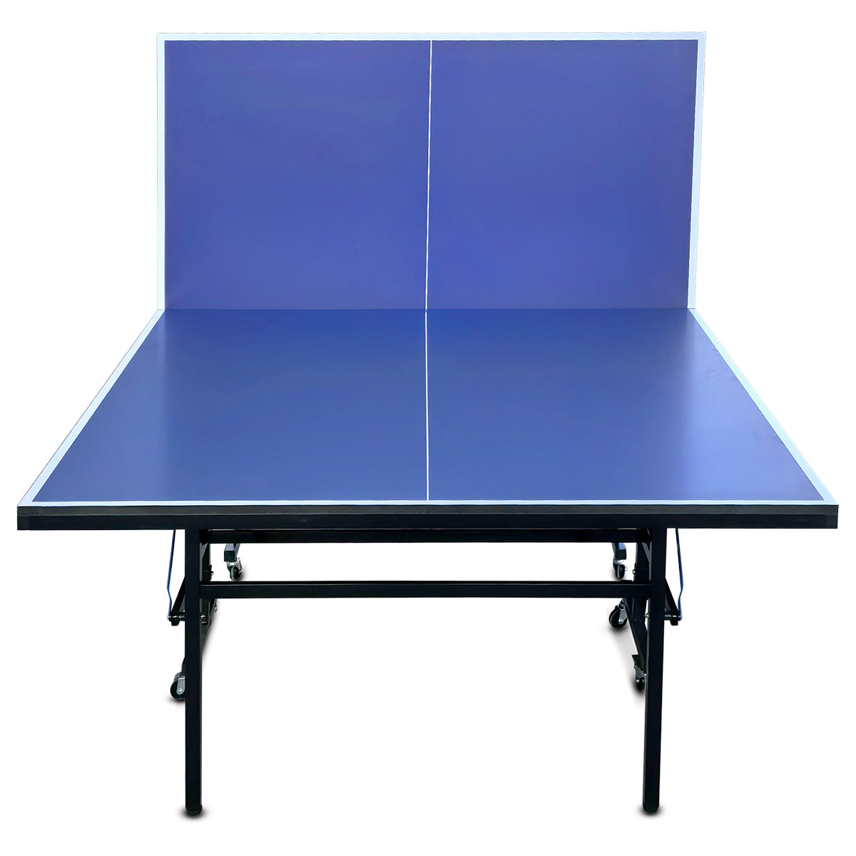ActiveGo RallyStrike Steel Framed, Regulation Sized, Foldable Table Tennis Ping Pong Table with Roll Away Design, Bats, Net and Ball Included