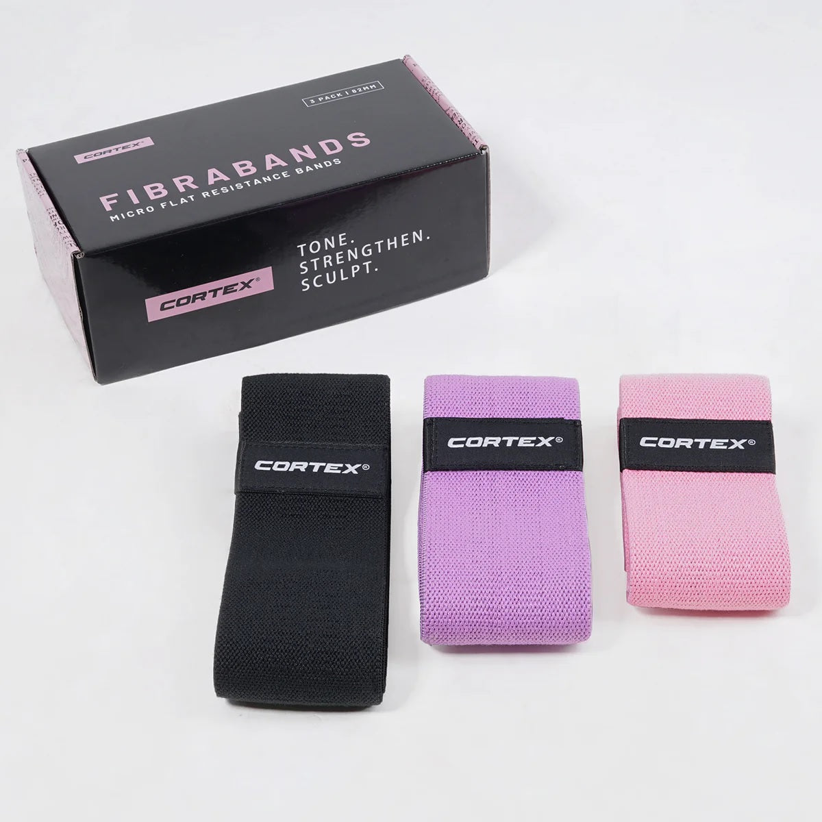 CORTEX FIBRABANDS FABRIC PREMIUM RESISTANCE BANDS 3 PACK (82MM)