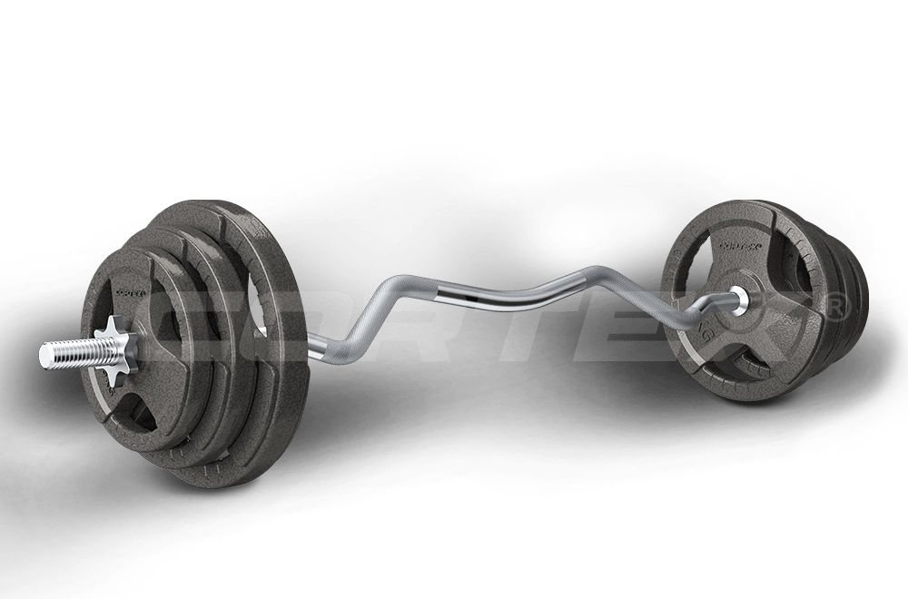 40kg Curl Bar Weight Set