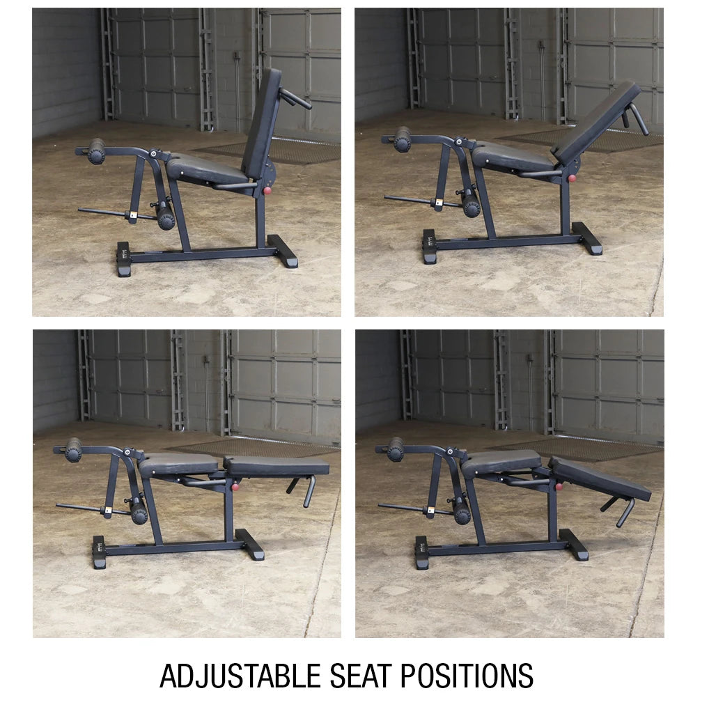 Body-Solid Seated Leg Extension & Supine Curl (Black)