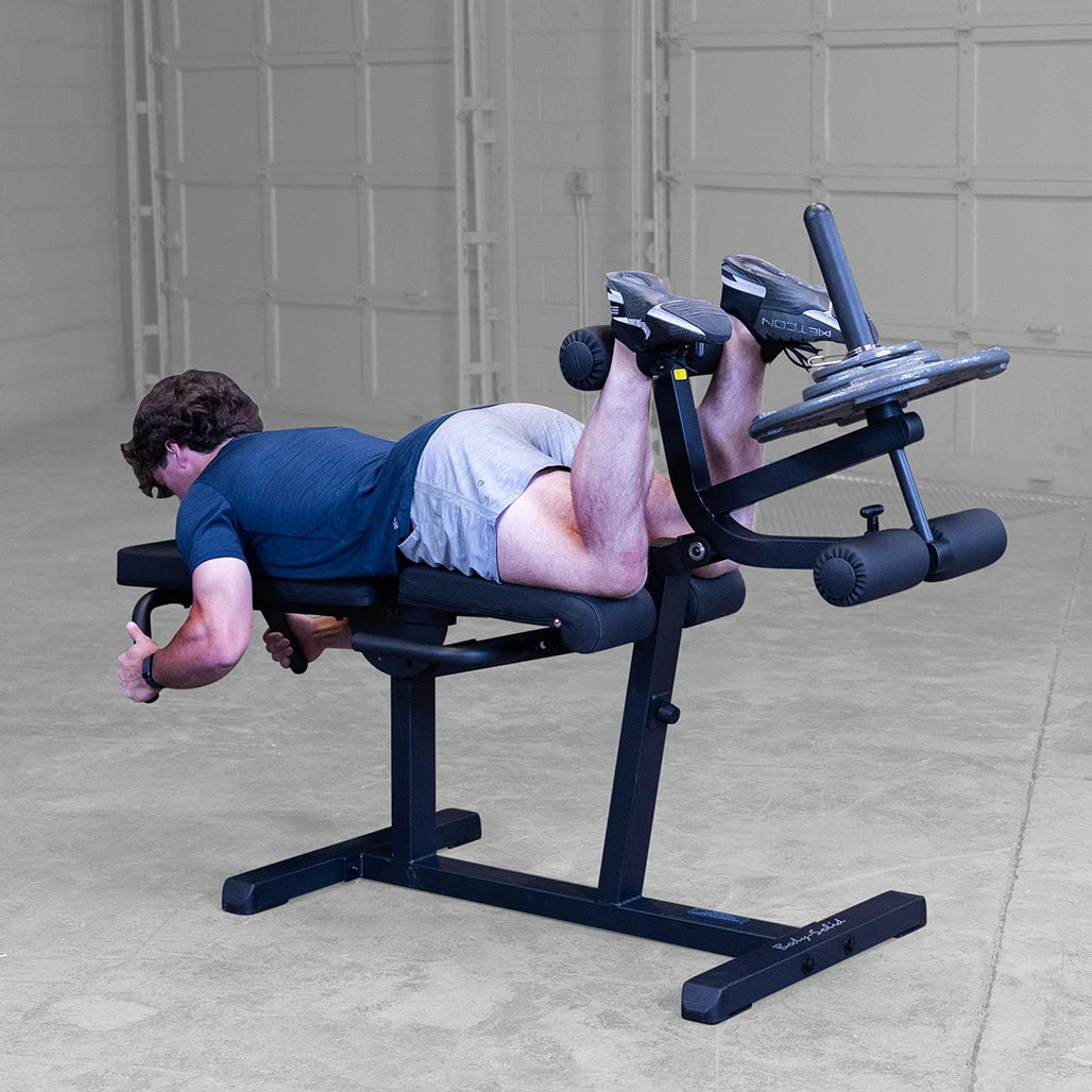 Body-Solid Seated Leg Extension & Supine Curl (Black)