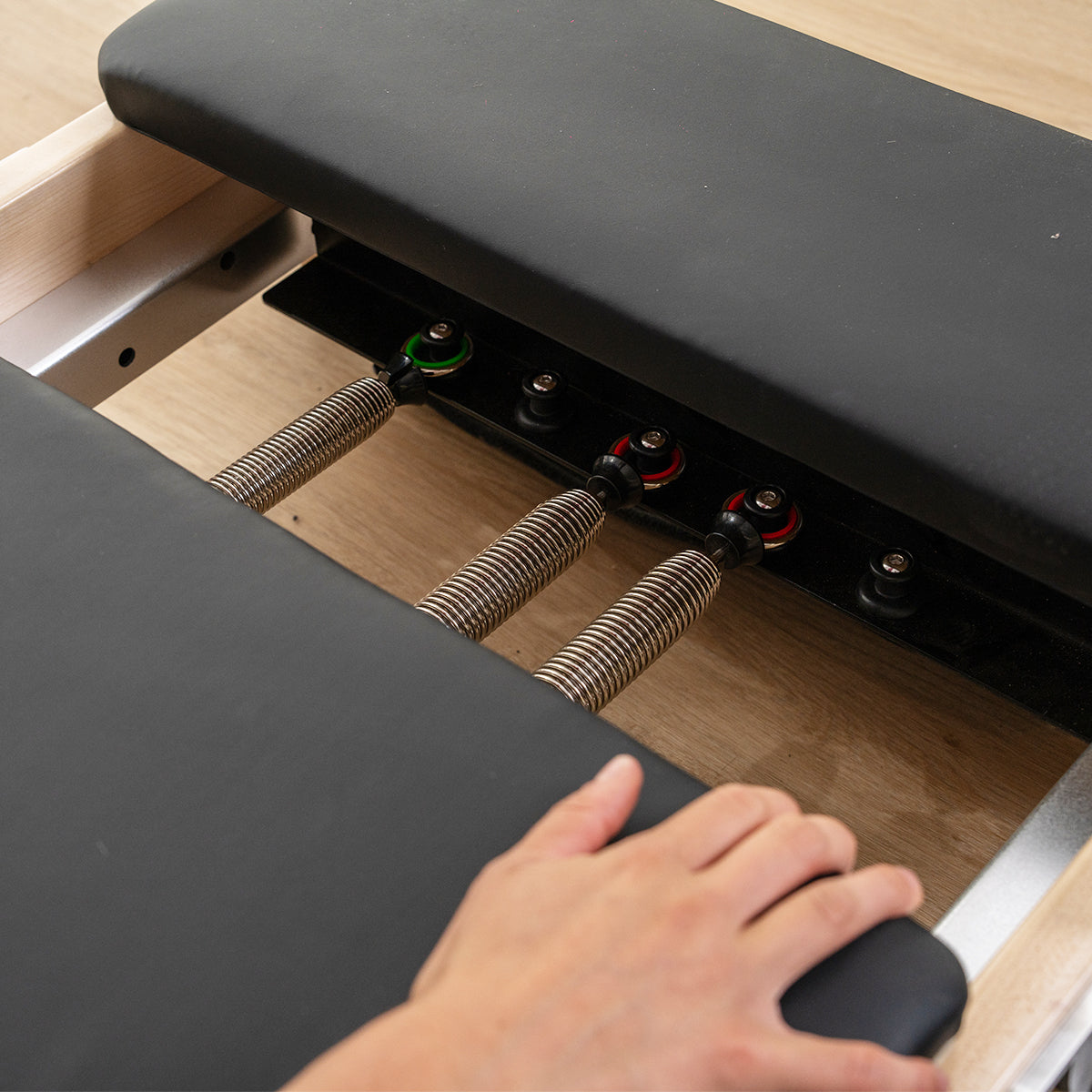Lifespan Fitness Contour Folding Wood Pilates Reformer Set