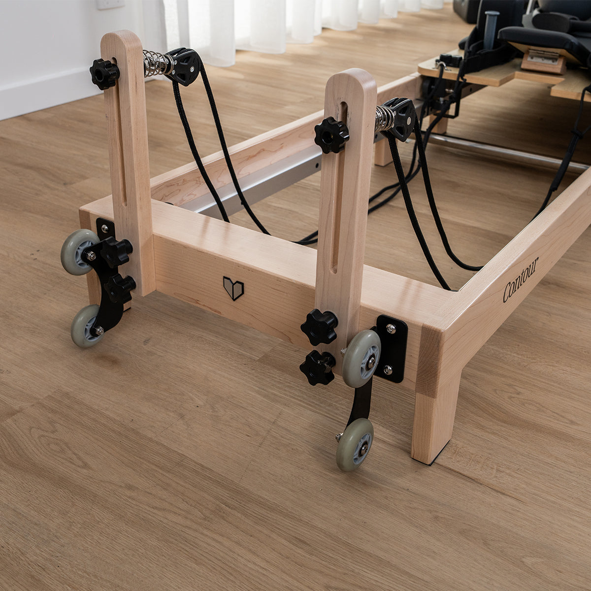 Lifespan Fitness Contour Folding Wood Pilates Reformer Set