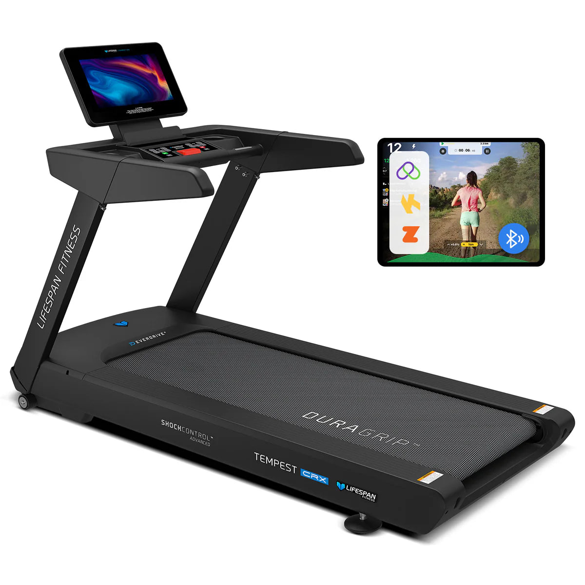 Lifespan Fitness Tempest CRX Commercial Smart Treadmill with 15.6" TFT Touch Display