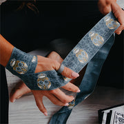 HAND WRAPS - Urban™ - 4.5m STRETCH - GOLD SKULL