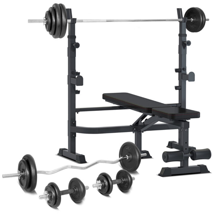 Home Bench Press with 120kg Weight Package