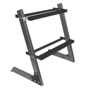 Small 2 Tier Rubber Hex Dumbbell Rack