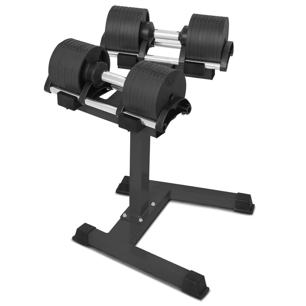 Cortex Revolock 64kg Adjustable Dumbbell Set With Stand 32kg Pair