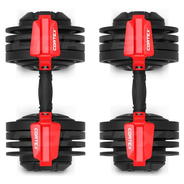 Cortex Revolock V2 80kg Adjustable Dumbbell & Barbell All-in-One Set (40kg Pair) - Image 9